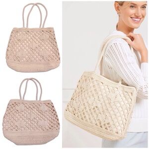 Talbots Crochet Tote in Cream